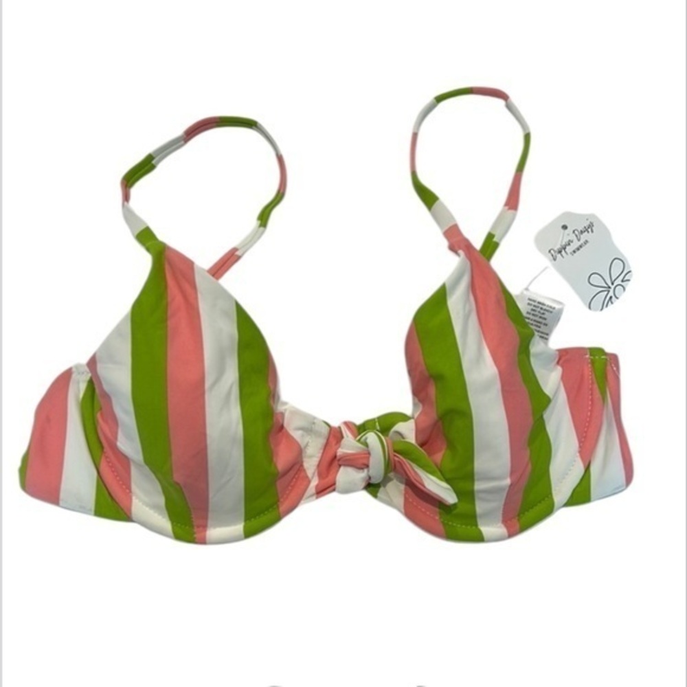 Dippin' Daisy's striped underwire bikini swim top size medium new